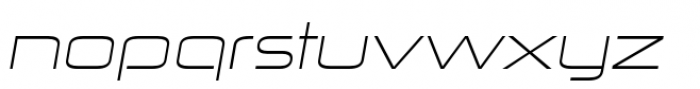 Zekton Extended Light Italic Font LOWERCASE