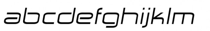 Zekton Extended Regular Italic Font LOWERCASE
