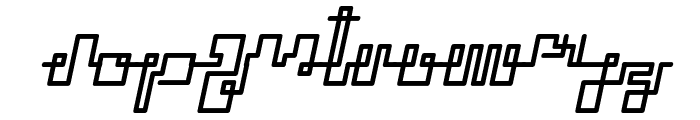 ZETUEcript Oblique Font LOWERCASE