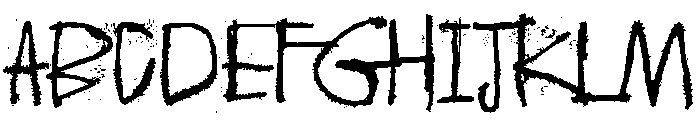 Zebra zim zero Font UPPERCASE