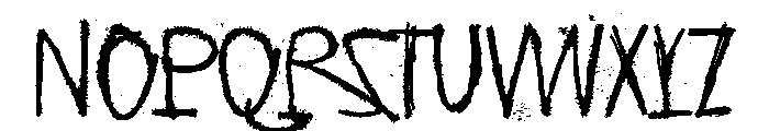 Zebra zim zero Font UPPERCASE
