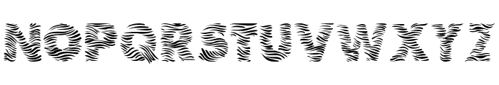 Zebra Font UPPERCASE