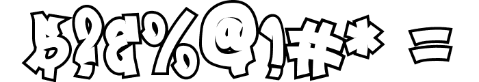Zero Blast Outline Outline Font OTHER CHARS