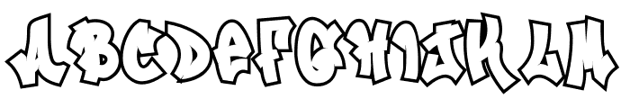 Zero Blast Outline Outline Font UPPERCASE