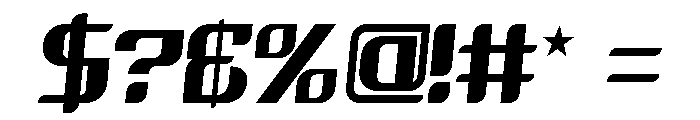 Zero G Italic Font OTHER CHARS