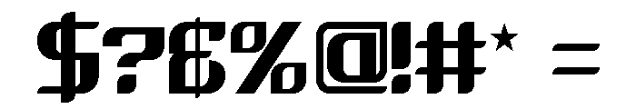 Zero G Font OTHER CHARS
