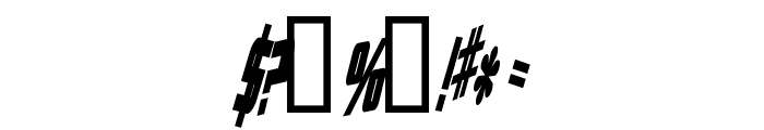 Zero Gravity Bold Italic Font OTHER CHARS