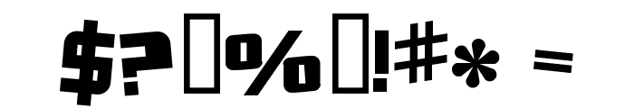 Zero Gravity Extended Bold Font OTHER CHARS