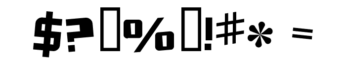 Zero Gravity Extended Font OTHER CHARS