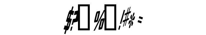 Zero Gravity Italic Font OTHER CHARS