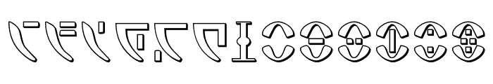 Zeta Reticuli 3D Font LOWERCASE