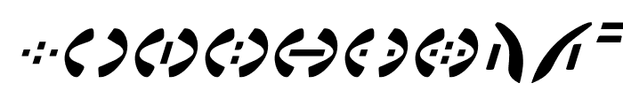 Zeta Reticuli Italic Font OTHER CHARS