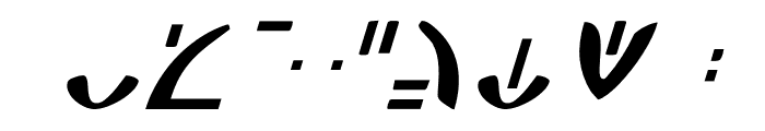Zeta Reticuli Italic Font OTHER CHARS