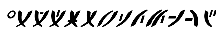 Zeta Reticuli Italic Font LOWERCASE