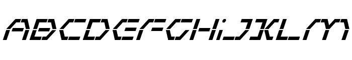 Zeta Sentry Bold Italic Font UPPERCASE