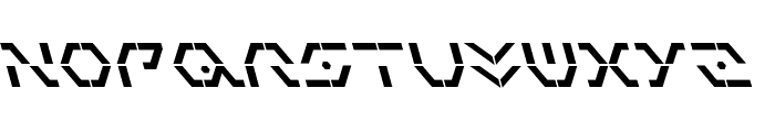 Zeta Sentry Bold Leftalic Font LOWERCASE