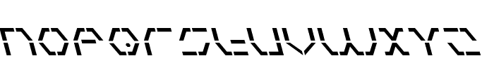 Zeta Sentry Leftalic Font UPPERCASE