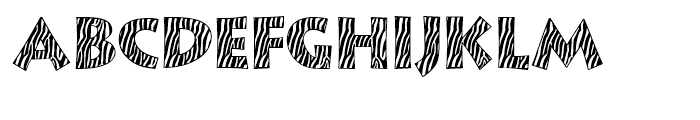 Zebra Skin Aarde Regular Font UPPERCASE
