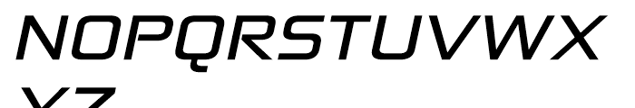 Zekton Extended Bold Italic Font UPPERCASE