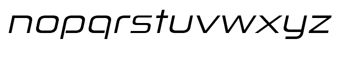 Zekton Extended Italic Font LOWERCASE