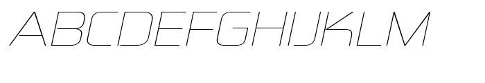 Zekton Extended Ultra Light Italic Font UPPERCASE