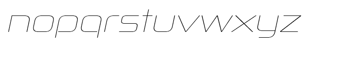 Zekton Extended Ultra Light Italic Font LOWERCASE