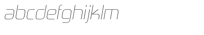 Zekton Ultra Light Italic Font LOWERCASE