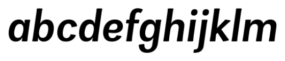 Zega Grot Semi Bold Italic Font LOWERCASE