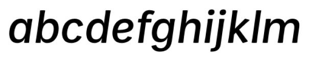 Zega Text Medium Italic Font LOWERCASE