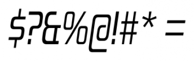Zekton Condensed Italic Font OTHER CHARS
