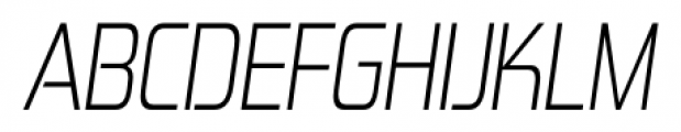 Zekton Condensed Light Italic Font UPPERCASE
