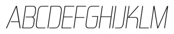 Zekton Condensed Ultra Light Italic Font UPPERCASE