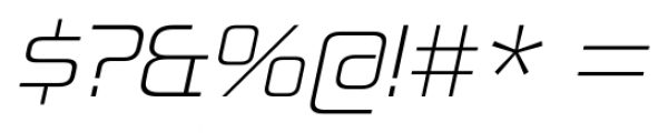 Zekton Extended Light Italic Font OTHER CHARS
