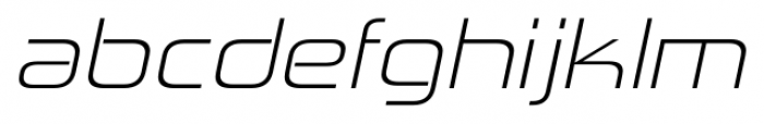 Zekton Extended Light Italic Font LOWERCASE
