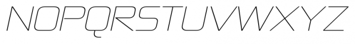 Zekton Extended Ultra Light Italic Font UPPERCASE