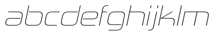 Zekton Extended Ultra Light Italic Font LOWERCASE