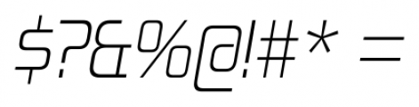 Zekton Light Italic Font OTHER CHARS