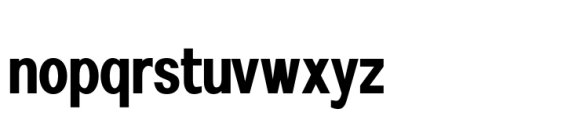 Zealandia Condensed Bold Font LOWERCASE
