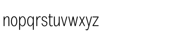 Zealandia Condensed Thin Font LOWERCASE
