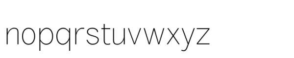 Zealandia Hairline Font LOWERCASE