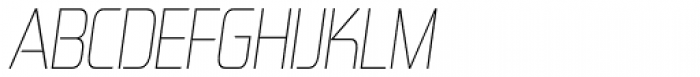 Zekton Condensed UltraLight Italic Font UPPERCASE