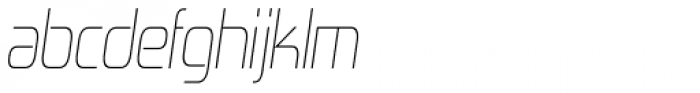 Zekton Condensed UltraLight Italic Font LOWERCASE