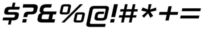 Zekton Extended Heavy Italic Font OTHER CHARS