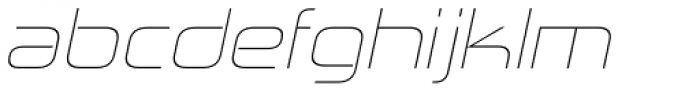 Zekton Extended UltraLight Italic Font LOWERCASE