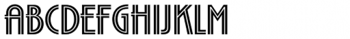 Zelda Narrow Inline DemiBold Font UPPERCASE