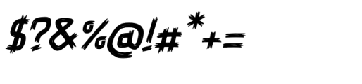 Zelioon Wild Italic Font OTHER CHARS