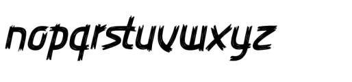 Zelioon Wild Italic Font LOWERCASE