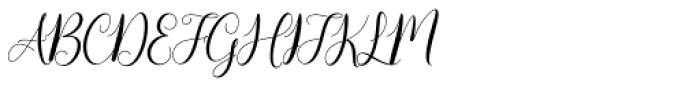 Zellora Script Regular Font UPPERCASE