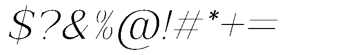 Zelthara Sans Extra Light Italic Font OTHER CHARS