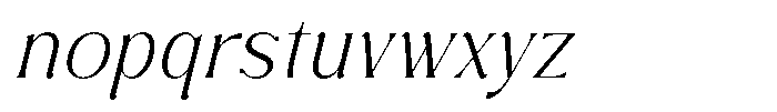 Zelthara Sans Extra Light Italic Font LOWERCASE